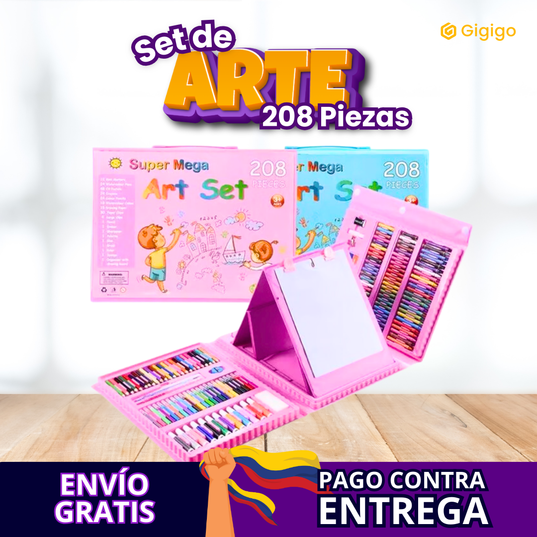 Set de Arte creativo para niños con 208 piezas