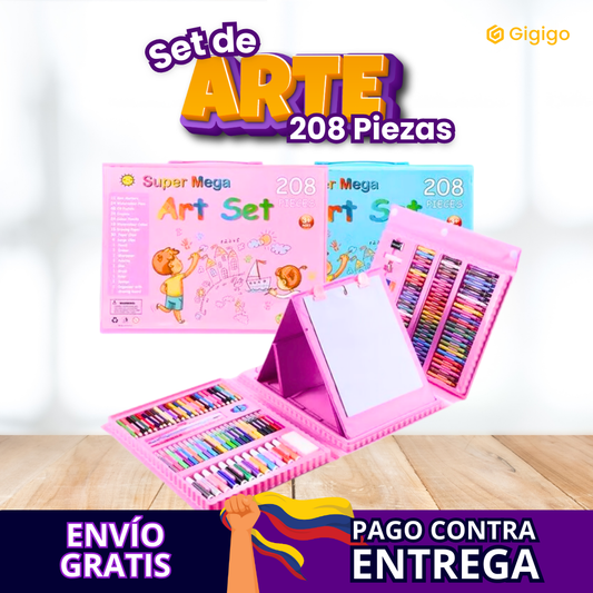 Set de Arte creativo para niños con 208 piezas